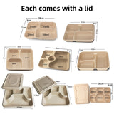 Plant Fibers Takeaway Containers Boxes 25-50pcs
