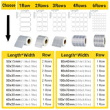 Matt Silver Label Paper 40Sizes