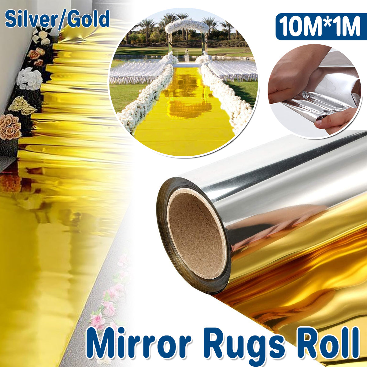 10m Soft Mirror Carpet Reflective Wall Sticker Film
