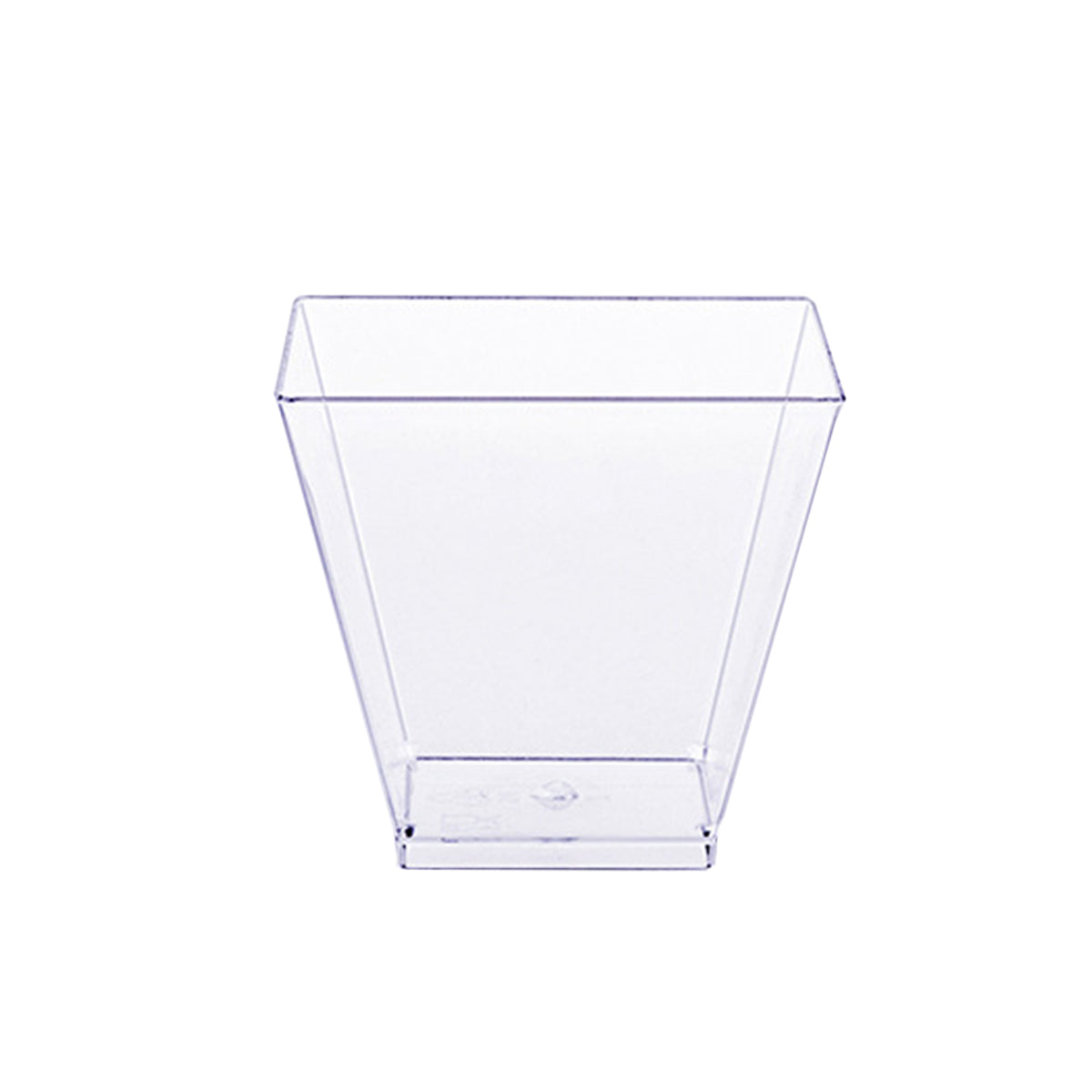 100PCS Clear Mousse Dessert Cups 60ml 110ml Square Plastic Cups