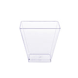 100PCS Clear Mousse Dessert Cups 60ml 110ml Square Plastic Cups