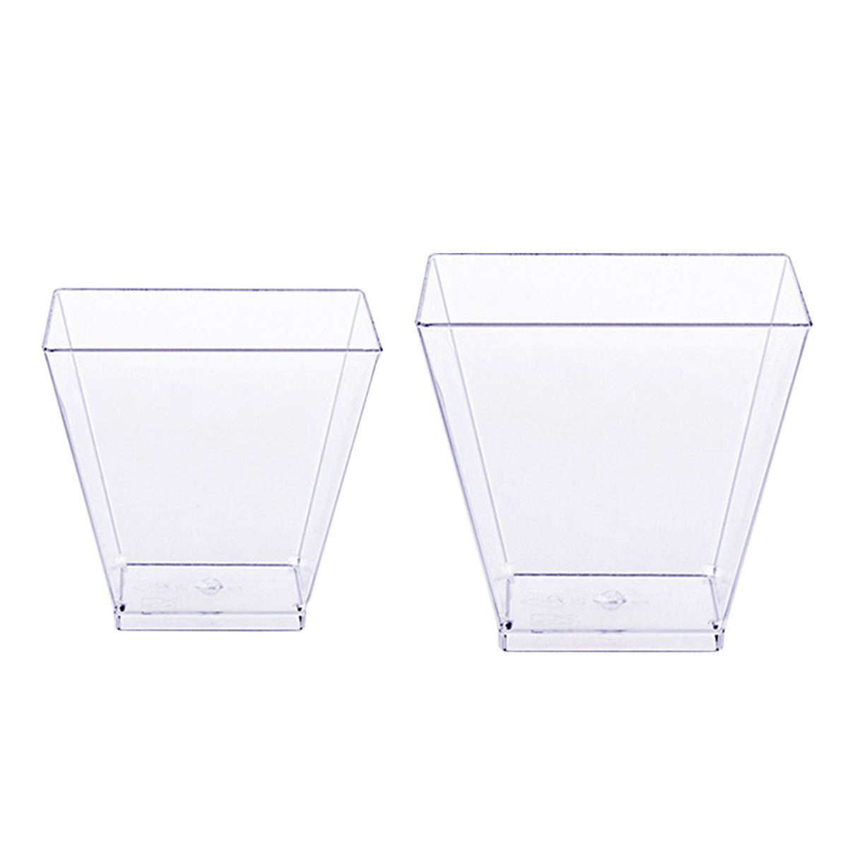 100PCS Clear Mousse Dessert Cups 60ml 110ml Square Plastic Cups