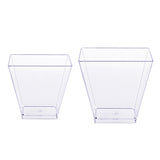 100PCS Clear Mousse Dessert Cups 60ml 110ml Square Plastic Cups