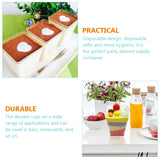 100PCS Clear Mousse Dessert Cups 60ml 110ml Square Plastic Cups