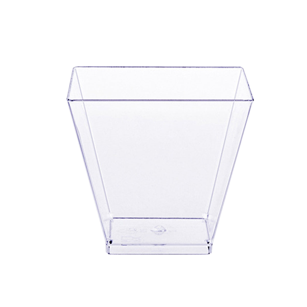 100PCS Clear Mousse Dessert Cups 60ml 110ml Square Plastic Cups
