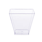 100PCS Clear Mousse Dessert Cups 60ml 110ml Square Plastic Cups