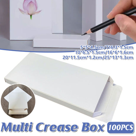 White Card Box Small Square Folding Gift Boxes 100PCS