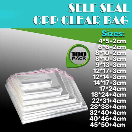 Self Adhesive Seal Bags 100pcs OPP Cellophane
