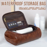 PU Leather Travel Cosmetic Bag – Waterproof & Portable Toiletry Organizer
