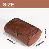 PU Leather Travel Cosmetic Bag – Waterproof & Portable Toiletry Organizer