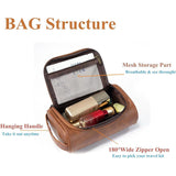 PU Leather Travel Cosmetic Bag – Waterproof & Portable Toiletry Organizer