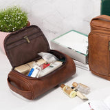 PU Leather Travel Cosmetic Bag – Waterproof & Portable Toiletry Organizer