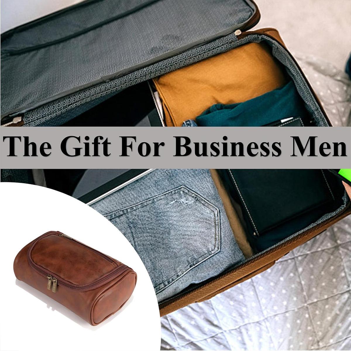 PU Leather Travel Cosmetic Bag – Waterproof & Portable Toiletry Organizer