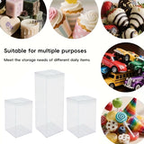 50PCS Clear PVC Gift Boxes Transparent Party Favour Packaging