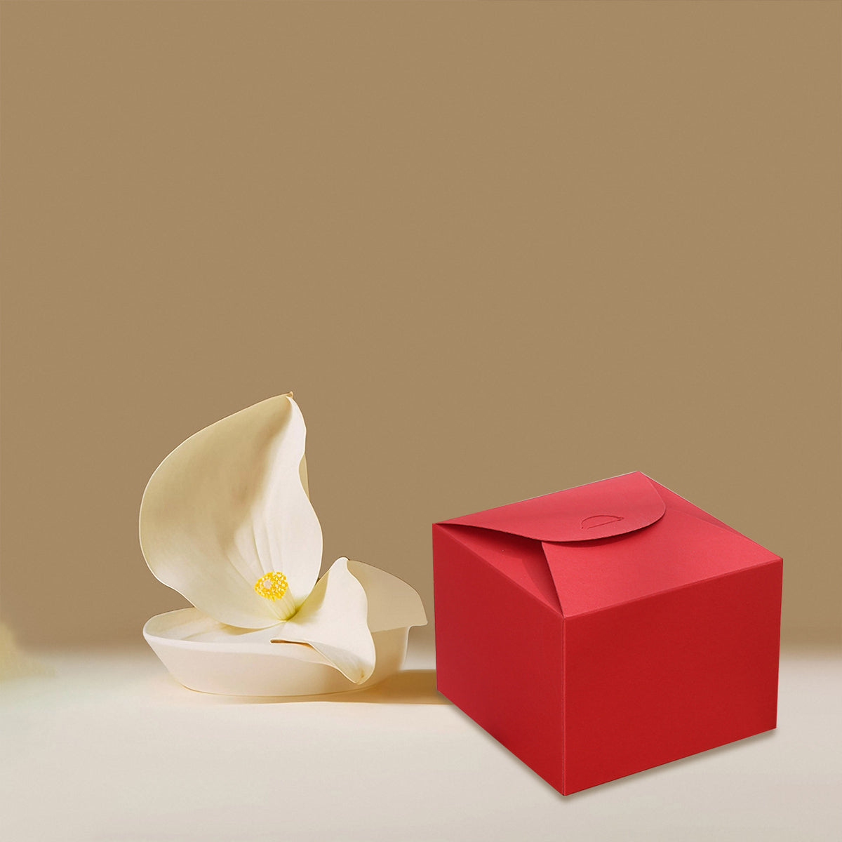 100PCS Square Pastry Cake Box Kraft Paper Dessert Packaging