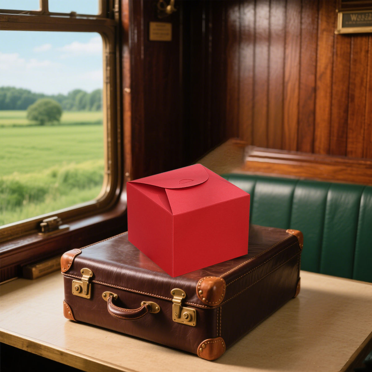 100PCS Square Pastry Cake Box Kraft Paper Dessert Packaging