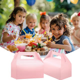 50 PCS Handheld Pastry Box Bakery Packaging Cake Carry Box Single Layer Design