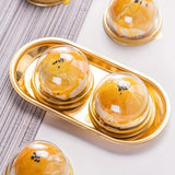 Round Gold Plastic Bakery Packaging Boxes 100PCS