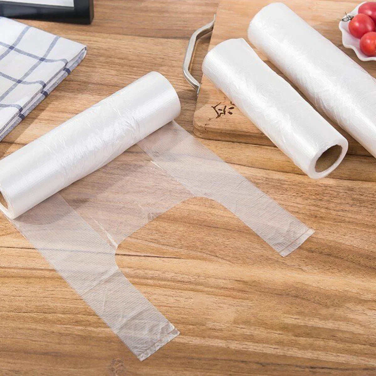 5 Rolls Food Preservation Bag Refrigerator Vegetables Kitchen Storage