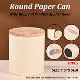 10PCS Kraft Paper Tube Canisters with Wooden Lids Tea Coffee Packaging