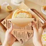 100PCS Bread Sandwich Packing Paper Bags Food Grade Oil-Proof Water-Resistant