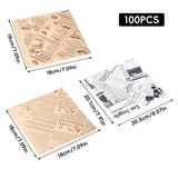 100PCS Bread Sandwich Packing Paper Bags Food Grade Oil-Proof Water-Resistant