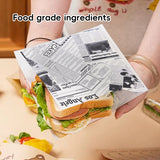 100PCS Bread Sandwich Packing Paper Bags Food Grade Oil-Proof Water-Resistant