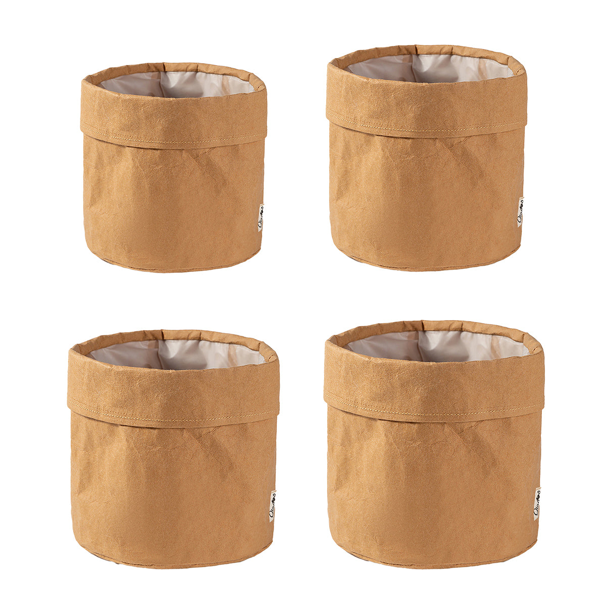 3PCS Waterproof Kraft Paper Gift Bags Durable Storage Bags