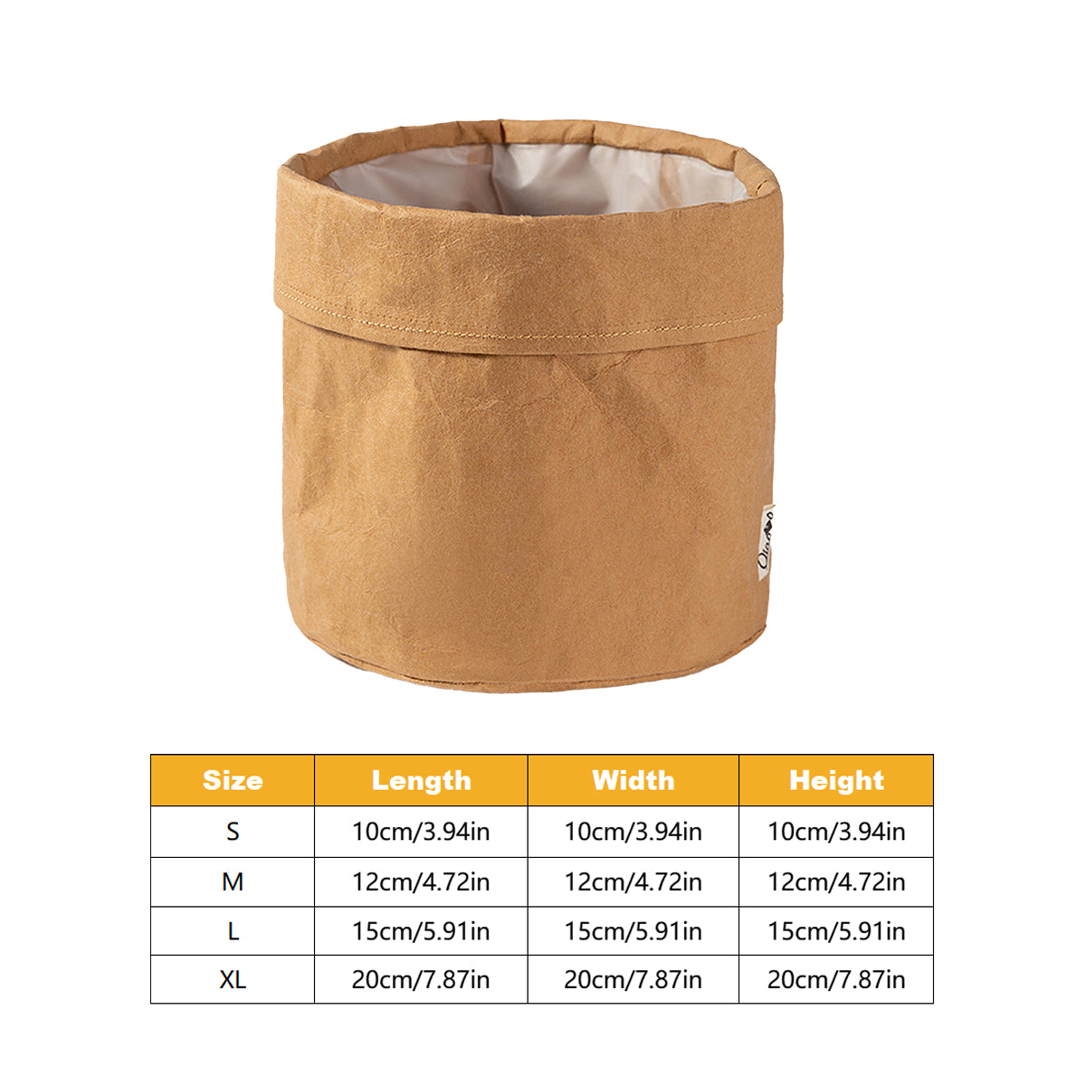 3PCS Waterproof Kraft Paper Gift Bags Durable Storage Bags
