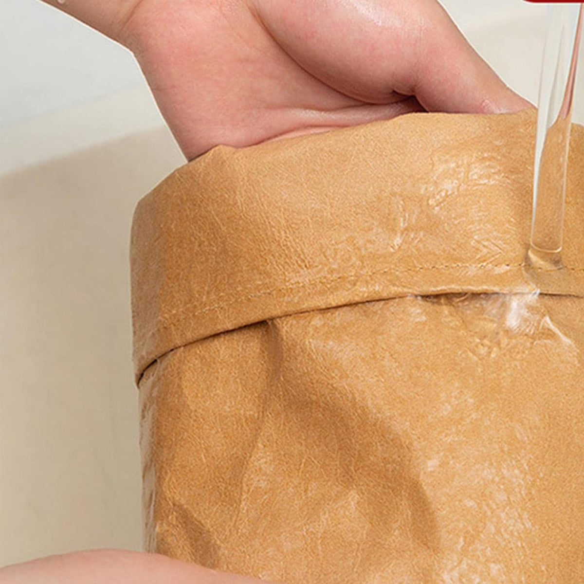 3PCS Waterproof Kraft Paper Gift Bags Durable Storage Bags