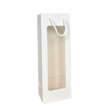 30PCS Wine Gift Bags with Clear Window Drawstring Bottle Bags