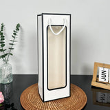 30PCS Wine Gift Bags with Clear Window Drawstring Bottle Bags