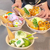 50PCS Paper Bowls Food-Grade Soup Noodle Snack Bowls