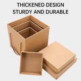 10PCS Kraft Paper Gift Box Recyclable Durable for Birthday Christmas Wedding