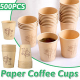 500PCS 9oz Bamboo Pulp Disposable Paper Coffee Cups