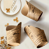 50PCS 14oz Slant Top French Fry Paper Cups Greaseproof Kraft Snack Containers