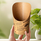50PCS 14oz Slant Top French Fry Paper Cups Greaseproof Kraft Snack Containers