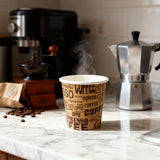300PCS 50ml Mini Disposable Paper Cups Coffee Print Party Use