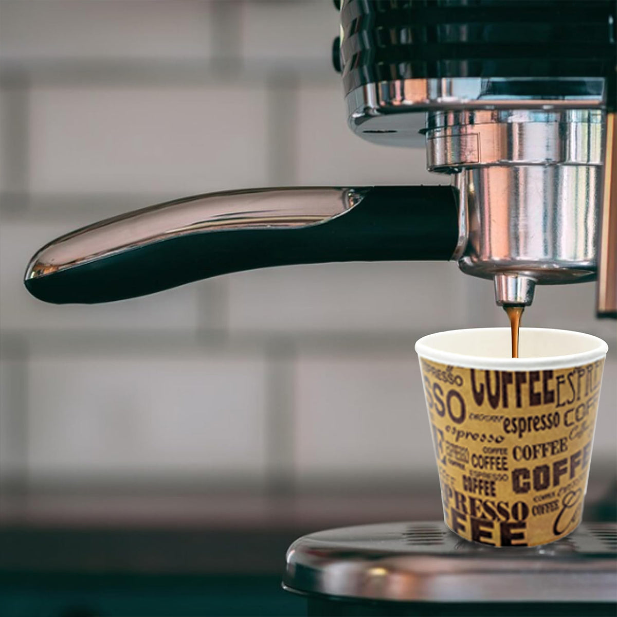300PCS 50ml Mini Disposable Paper Cups Coffee Print Party Use