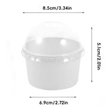 50PCS Baking Paper Cups with Lids Food-Grade Heat Resistant