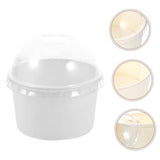 50PCS Baking Paper Cups with Lids Food-Grade Heat Resistant