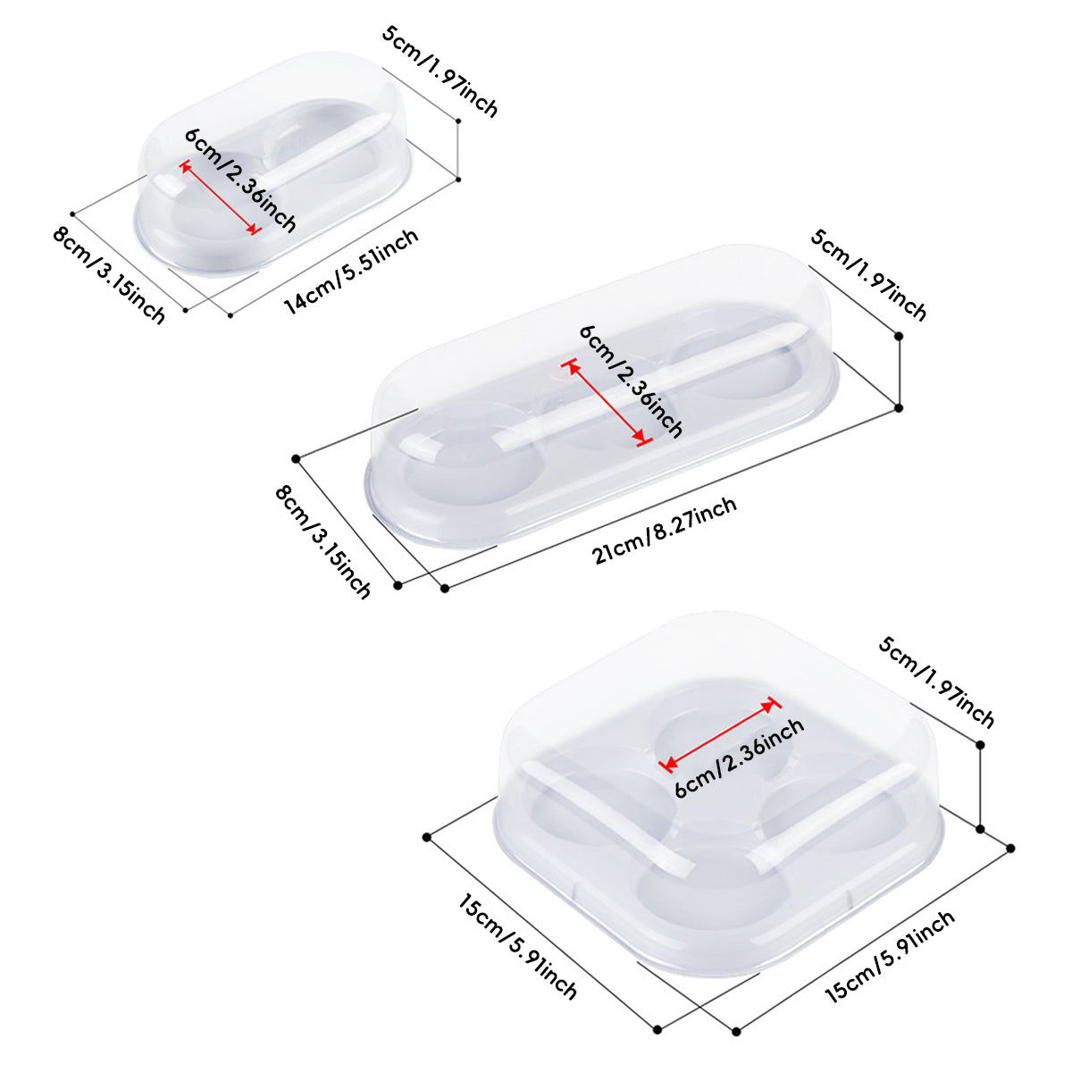 50PCS Food-Grade Clear Pastry Gift Boxes for Cake Cookie Muffin Display