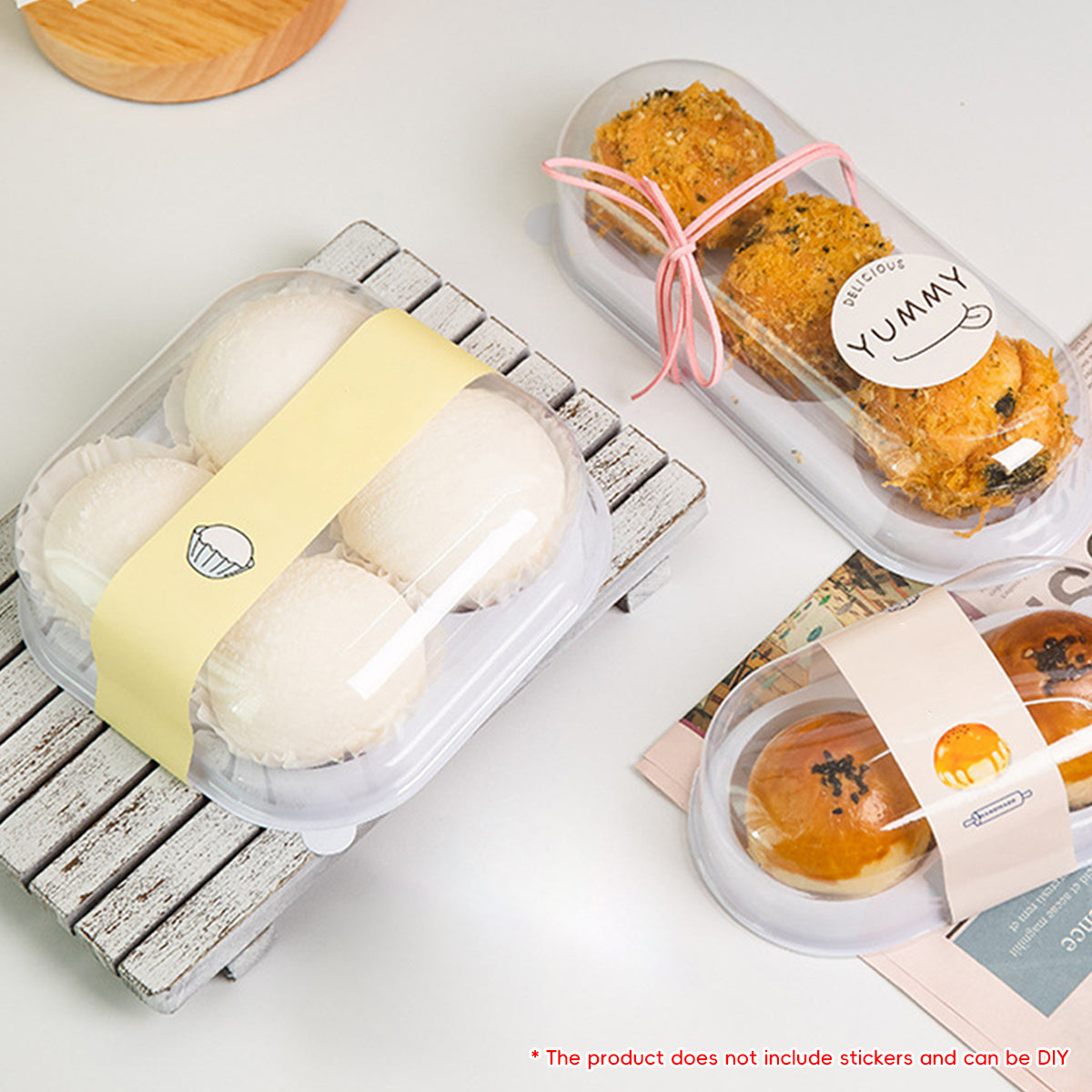50PCS Food-Grade Clear Pastry Gift Boxes for Cake Cookie Muffin Display