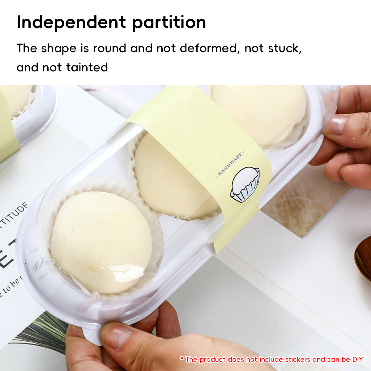50PCS Food-Grade Clear Pastry Gift Boxes for Cake Cookie Muffin Display