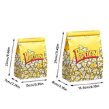 50PCS Disposable Popcorn Paper Bags Oil-Proof Food Packaging for Snacks