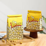 50PCS Disposable Popcorn Paper Bags Oil-Proof Food Packaging for Snacks