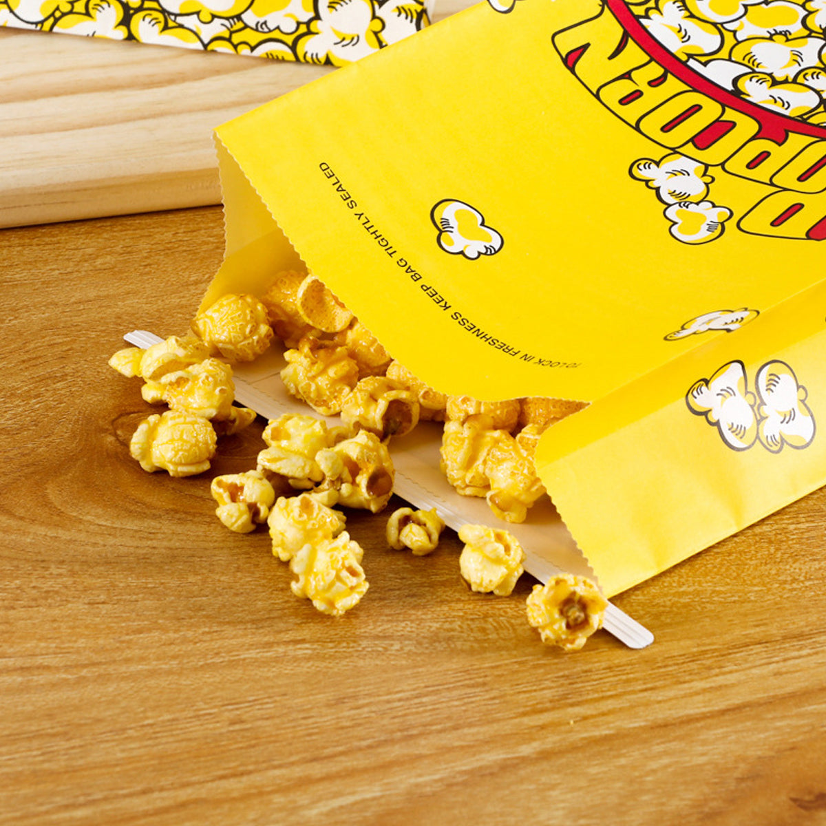 50PCS Disposable Popcorn Paper Bags Oil-Proof Food Packaging for Snacks