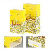 50PCS Disposable Popcorn Paper Bags Oil-Proof Food Packaging for Snacks