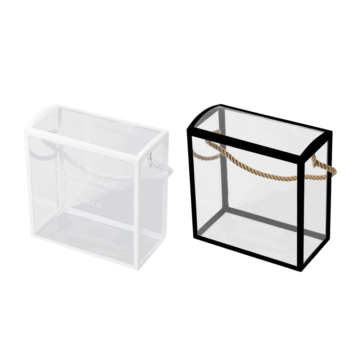 20PCS PVC Transparent Handheld Gift Bags Clear for Presents