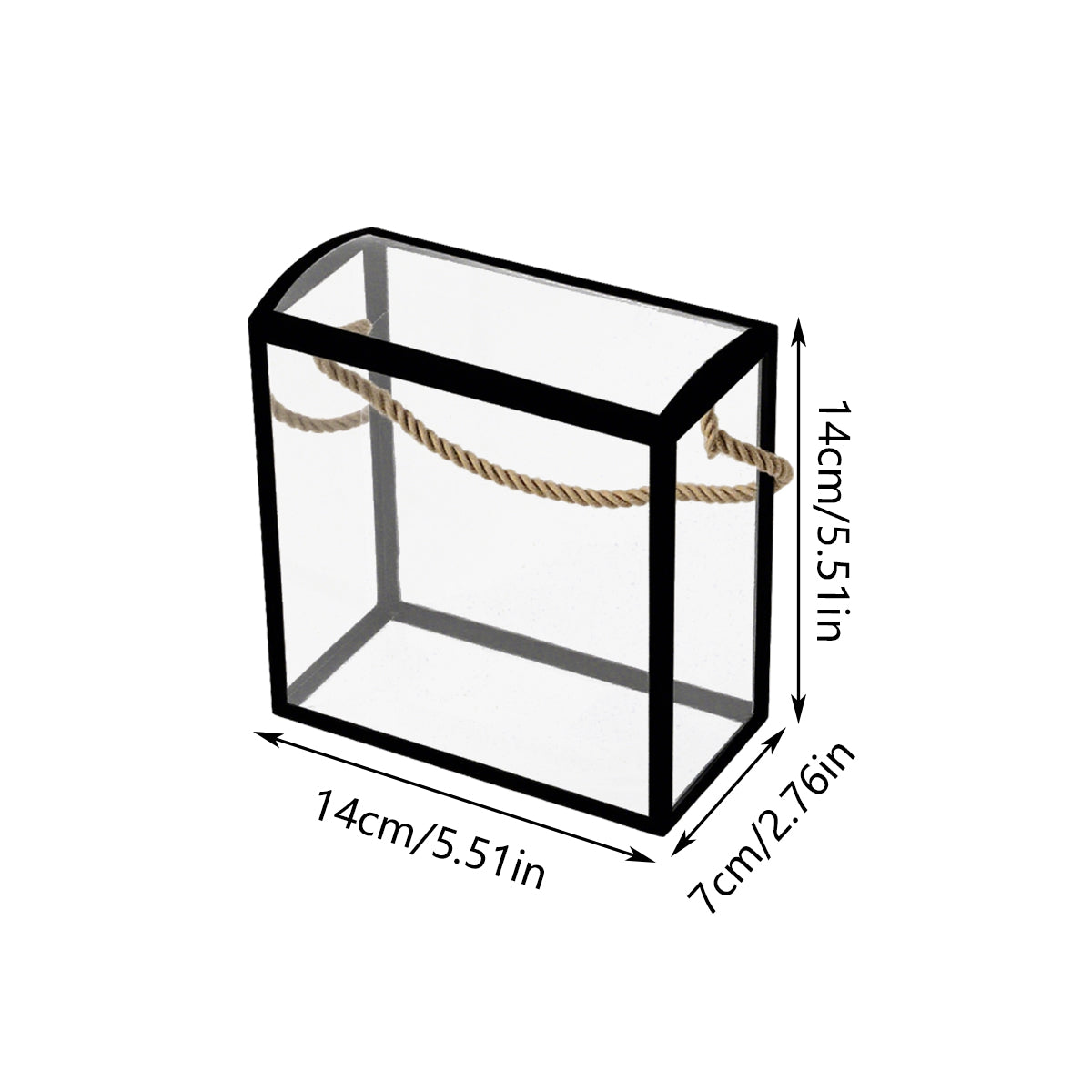 20PCS PVC Transparent Handheld Gift Bags Clear for Presents